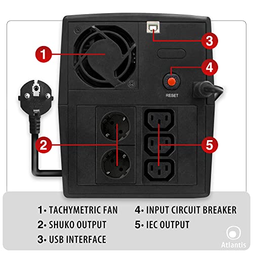 Atlantis OnePower 1501 Line Interactive UPS 1500VA/900W USB 4*IEC Atlantis Land
