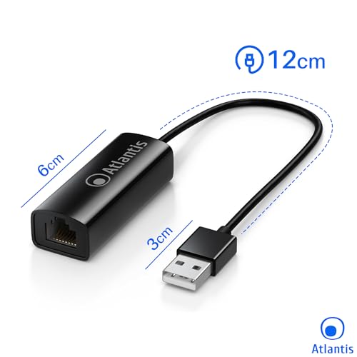 Atlantis Land A02-UTL20 Adattatore Ethernet LAN - USB2.0 - Nero Atlantis Land