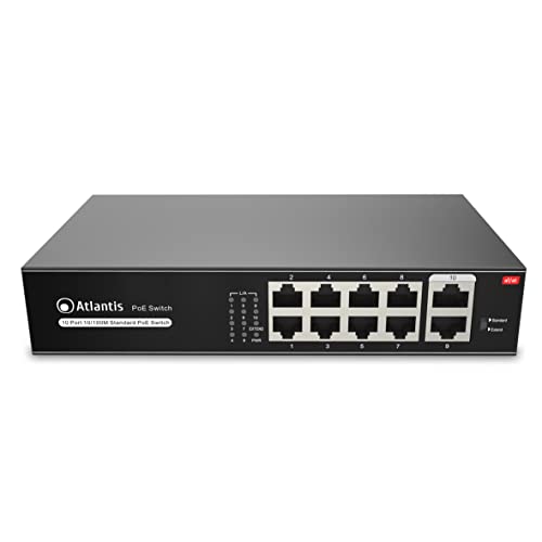 Atlantis Land NetPower F10PoE8-120W Switch Fast Ethernet PoE 8 porte Atlantis Land