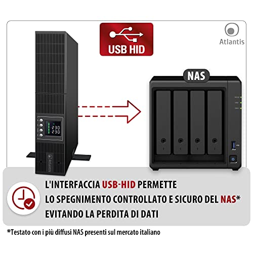 Atlantis Server Rack 2003 UPS Online 2000VA/1350W 8xIEC Atlantis Land