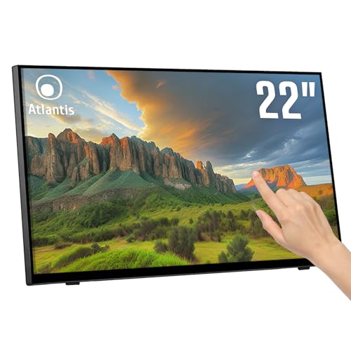 Atlantis T22 Monitor Multi Touch 21,45" LCD 60Hz Full HD 14ms Multimediale VGA/HDMI/DisplayPort Atlantis Land