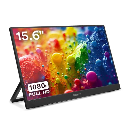 MONITOR PORTATILE ATLANTIS LED 15,6" Wide A05-P156WP IPS 1920x1080 25ms 312cd/m² 600:1 MM 1xMini HDMI 2xUSB-C Cust. Base Piegh. - Disponibile in 2-4 giorni lavorativi ATLANTIS