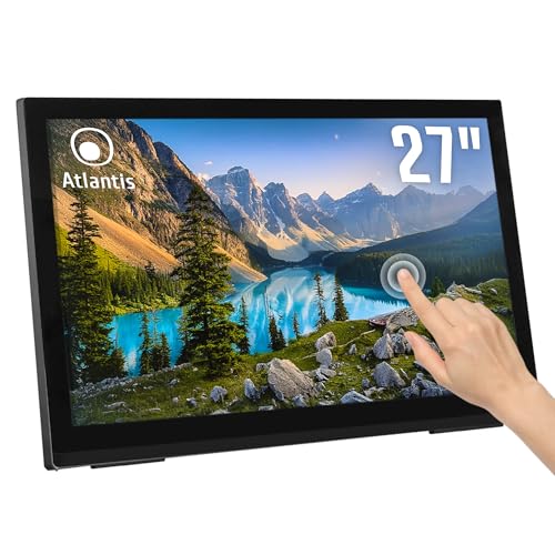 Atlantis T27 A05-T27A-VHDM Monitor 27" 60Hz Full HD 14ms Touch Multimediale Hub USB HDMI/DisplayPort/VGA Atlantis Land