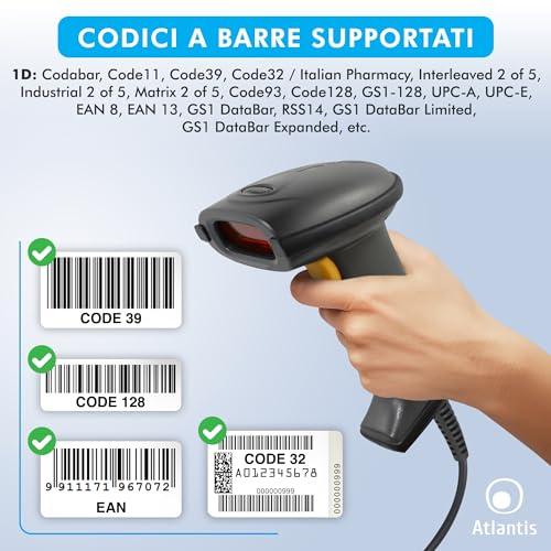 Atlantis Land A08-LS160 Lettore Barcode 1D USB Atlantis Land