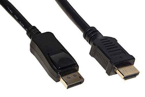 CAVO LINK DISPLAYPORT 1.2 TO HDMI 1.4, M/M, 1,8MT, 4Kx2K 30 HZ CONTATTI DORATI, NERO, LKCDPH18 - Disponibile in 2-4 giorni lavorativi LINK