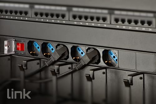 Digitus Multipresa per Rack 19" 6 prese Schucko Spina 16A Nero - Disponibile in 2-4 giorni lavorativi DIGITUS