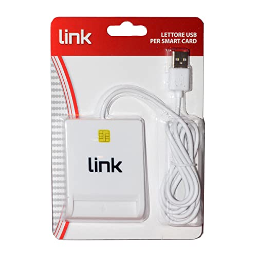 LETTORE LINK SMART CARD USB 2.0 BIANCO - LKCARD02 - Disponibile in 2-4 giorni lavorativi LINK