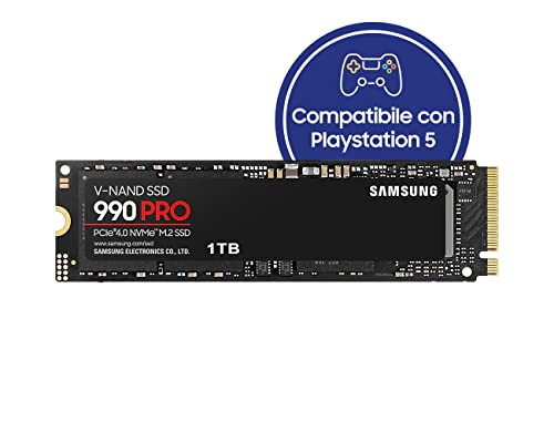 SSD SAMSUNG  1TB 990 PRO M.2(2280) PCI4.0 X4-NVME  READ FINO A:7450MB/S-WRITE FINO A:6900MB/S MZ-V9P1T0BW - Disponibile in 2-4 giorni lavorativi Samsung