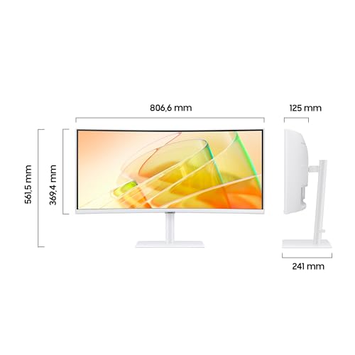 Samsung ViewFinity S6 Monitor Curvo 34" VA 100Hz UWQHD 5ms Multimediale Hub USB HDMI/DisplayPort - Disponibile in 2-4 giorni lavorativi Samsung