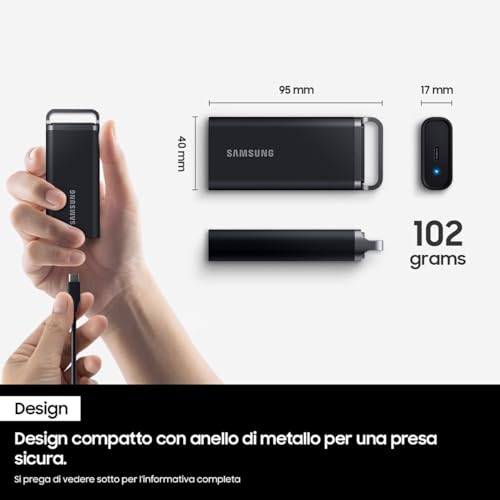 Samsung T5 EVO Storage Esterno SSD 2TB USB 3.2 460 MB/s - Disponibile in 2-4 giorni lavorativi Samsung
