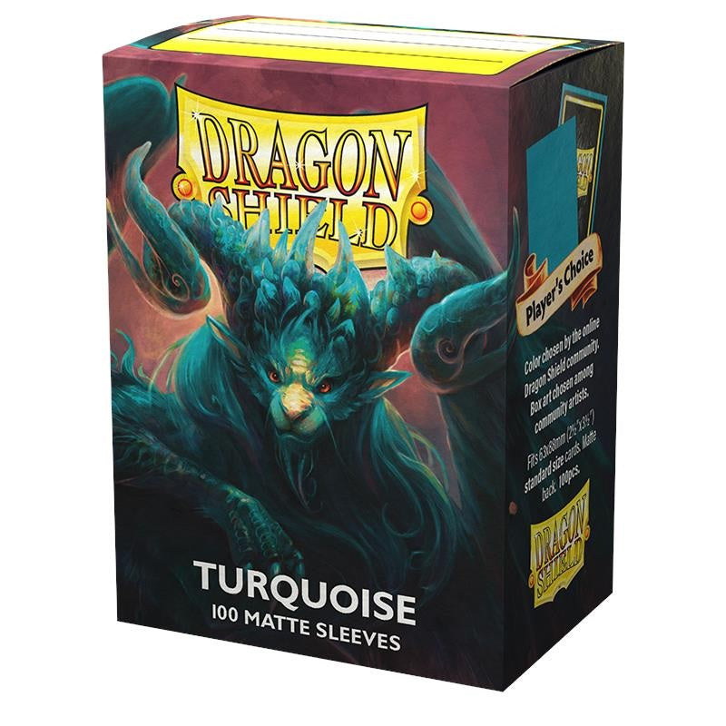 DRAGON SHIELD Standard Sleeves - Matte Turquoise Atebeck (100 Sleeves) - Disponibile in 2/3 giorni lavorativi Dragon Shield