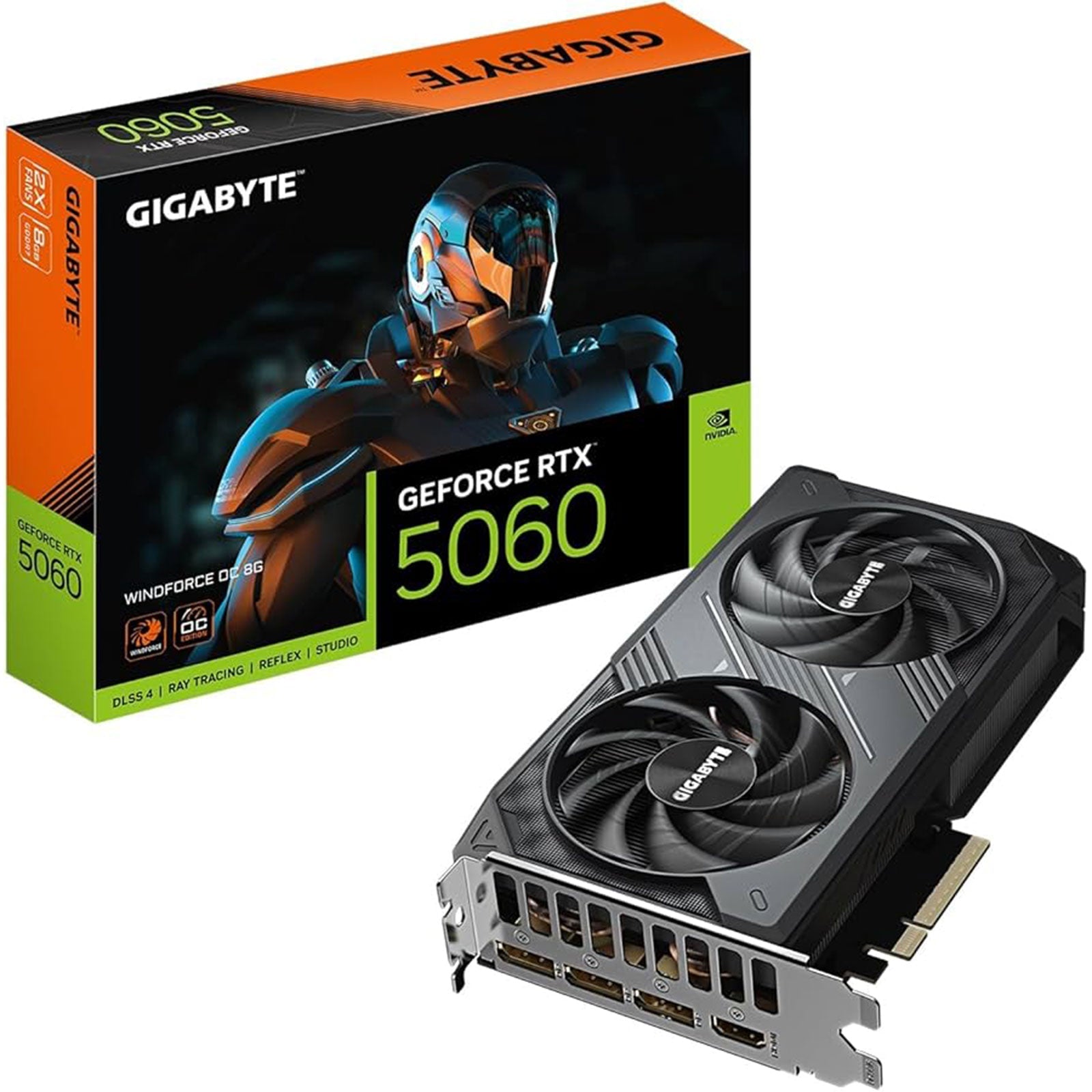Scheda Video Gigabyte Nvidia GeForce RTX 5060 8GB GDDR7 Windforce OC GV-N5060WF2OC-8GD GameSIDE&Tech
