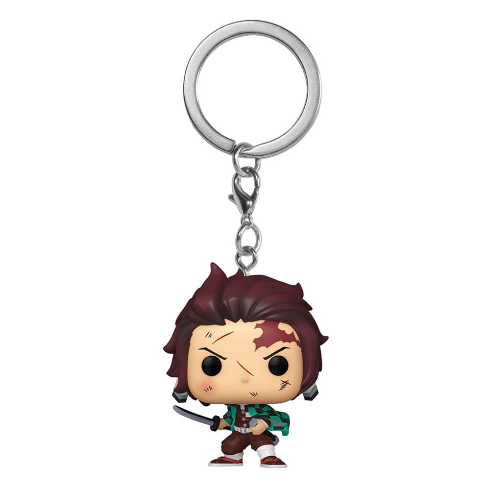 FUNKO POP  Demon Slayer - Portachiavi Tanjiro Kamado (Bloody) 4 cm Funko
