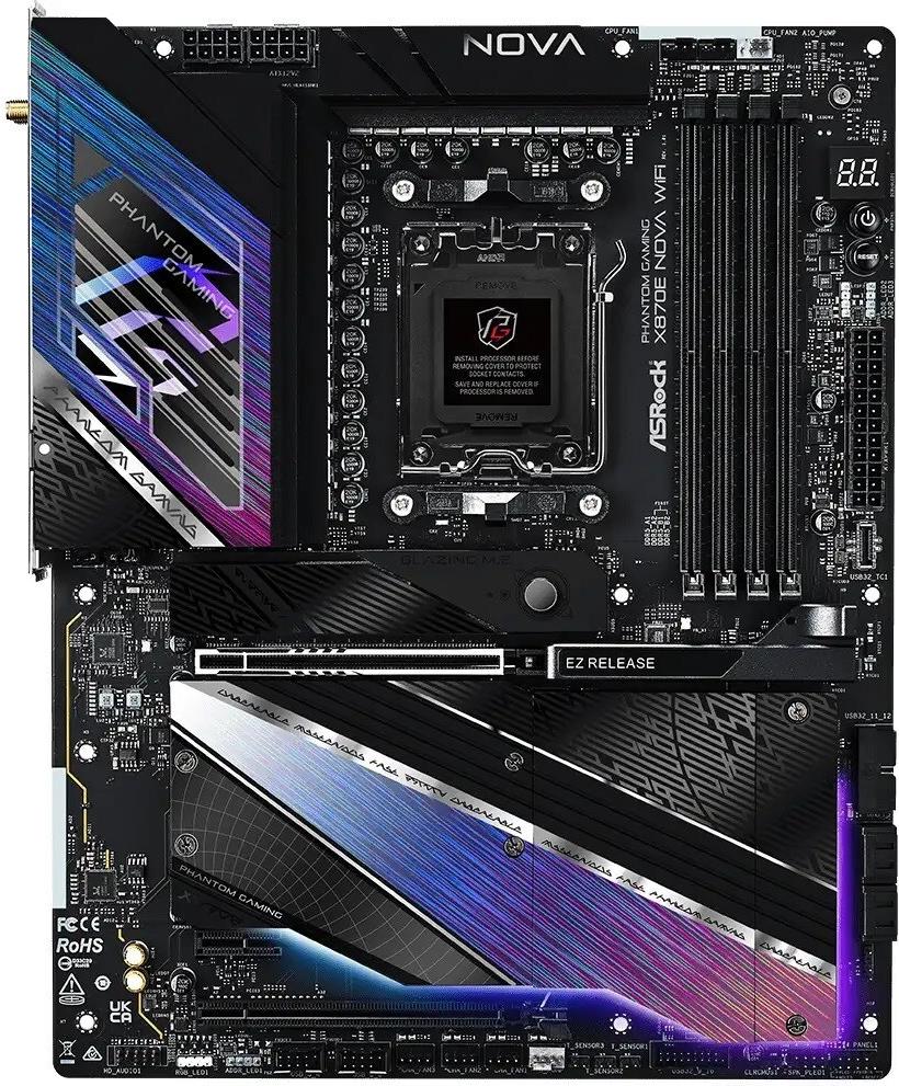 ASRock X870E Nova WiFi AM5 ATX DDR5 retail - AMD Sockel AM5 (Ryzen Zen4) - ATX (90-MXBPX0-A0UAYZ) - Disponibile in 6-7 giorni lavorativi