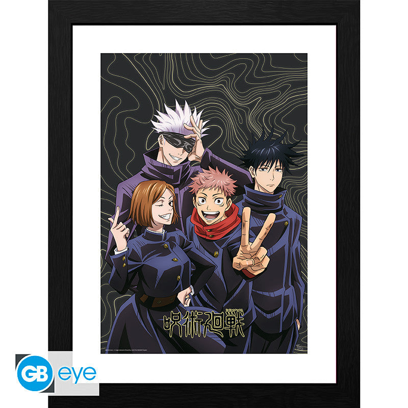 ABYSTYLE JUJUTSU KAISEN - Poster incorniciato (30x40) : "Team picture Abystyle