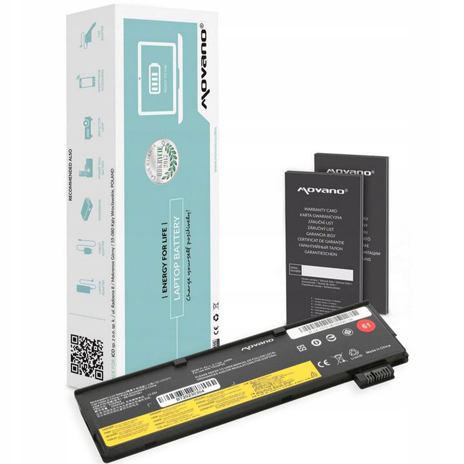MOVANO Batteria Compatibile Con Lenovo ThinkPad T470 T570 P51S 11,4 V 2140 mAh 01AV452 - Disponibile in 2-4 giorni lavorativi GameSIDE&Tech