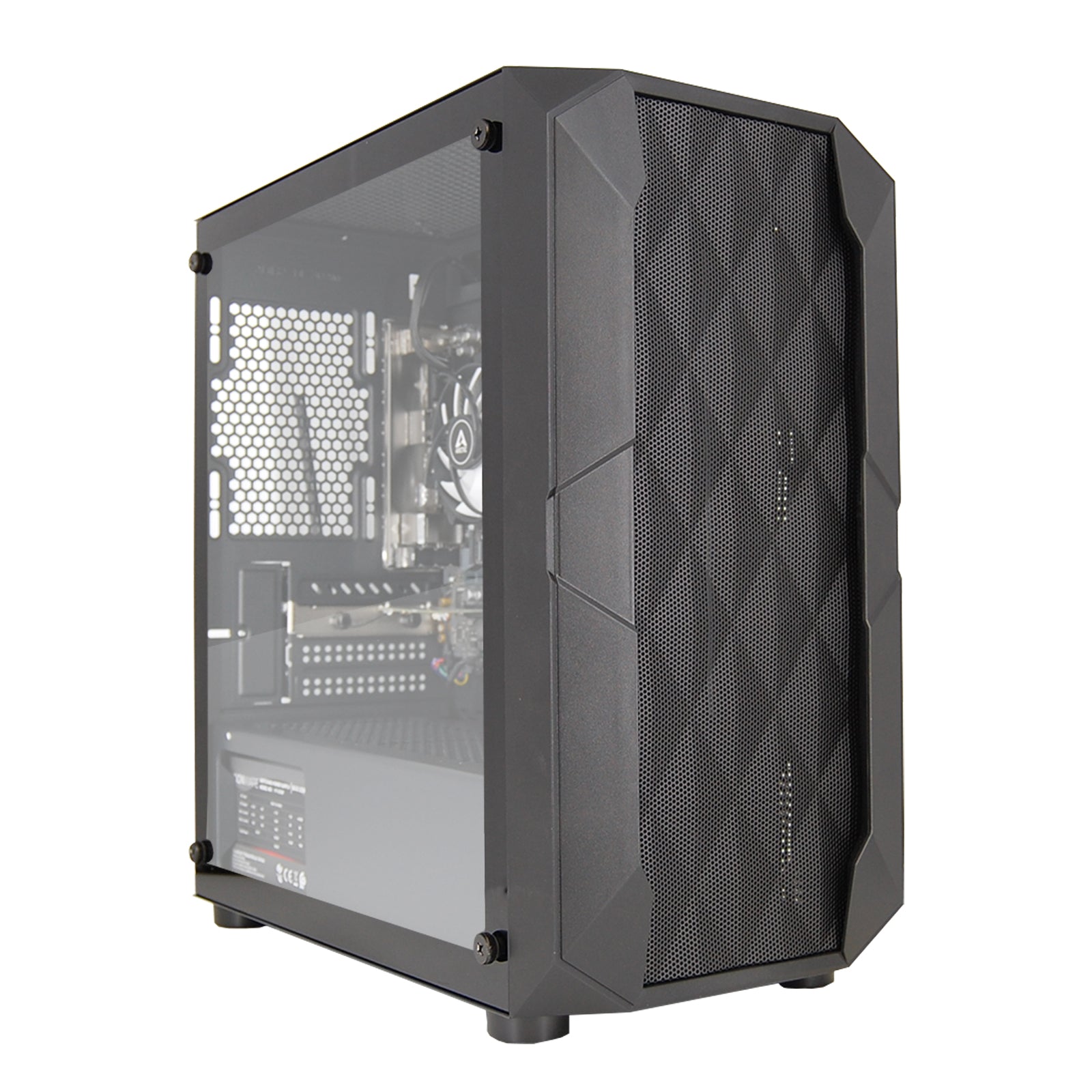 PC Computer Assemblato ELITE CPU Intel i5-14400 Ram 32GB DDR5 SSD 500GB WiFi BT Nero Freedos GameSIDE&Tech