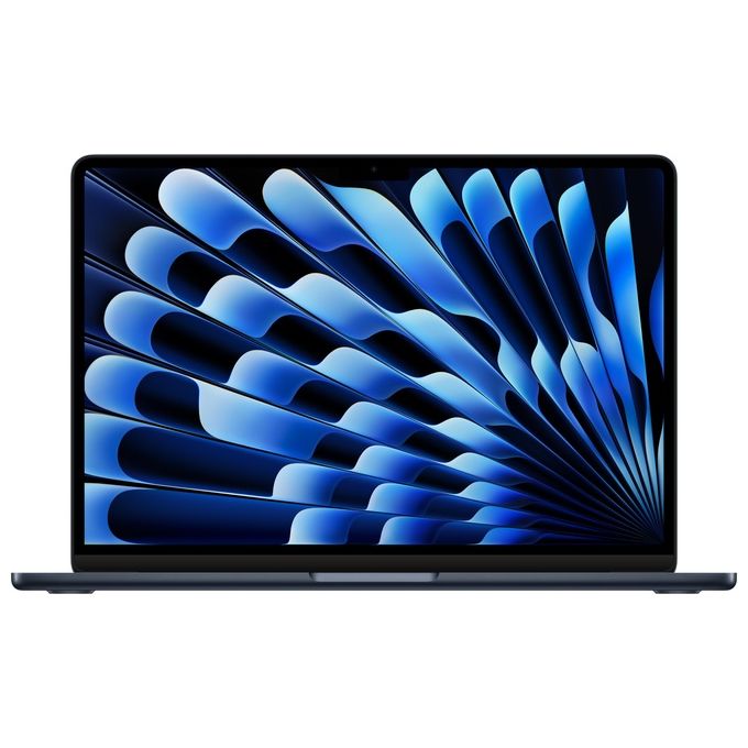 Macbook Nuovo Apple MacBook Air 13'' con Chip M3 8Gb Archiviazione SSD 256Gb Videocamera FaceTime HD 1080p Touch ID 13.6'' Mezzanotte - Disponibile in 3-4 giorni lavorativi