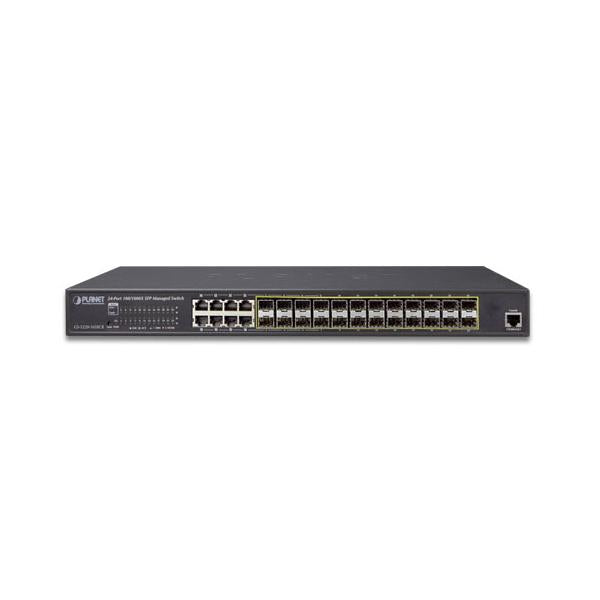 Planet GS-5220-16S8CR switch di rete Gestito L2+ Gigabit Ethernet (10/100/1000) Nero 1U Supporto Power over Ethernet (PoE) - Disponibile in 6-7 giorni lavorativi