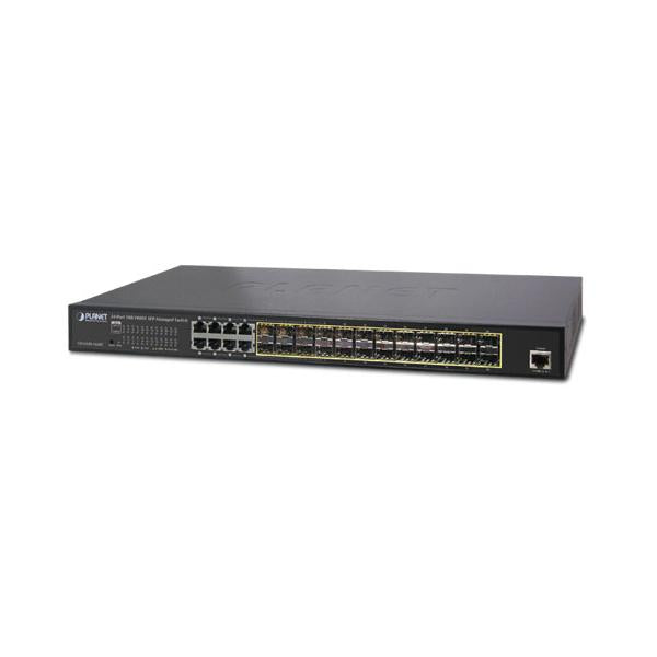Planet GS-5220-16S8CR switch di rete Gestito L2+ Gigabit Ethernet (10/100/1000) Nero 1U Supporto Power over Ethernet (PoE) - Disponibile in 6-7 giorni lavorativi