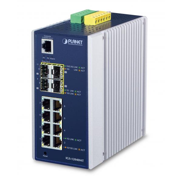 PLANET IGS-12040MT switch di rete Gestito L2+ Gigabit Ethernet (10/100/1000) Blu, Bianco - Disponibile in 6-7 giorni lavorativi