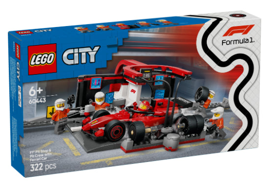 LEGO 60443 Pitstop e meccanici con monoposto Ferrari F1 LEGO