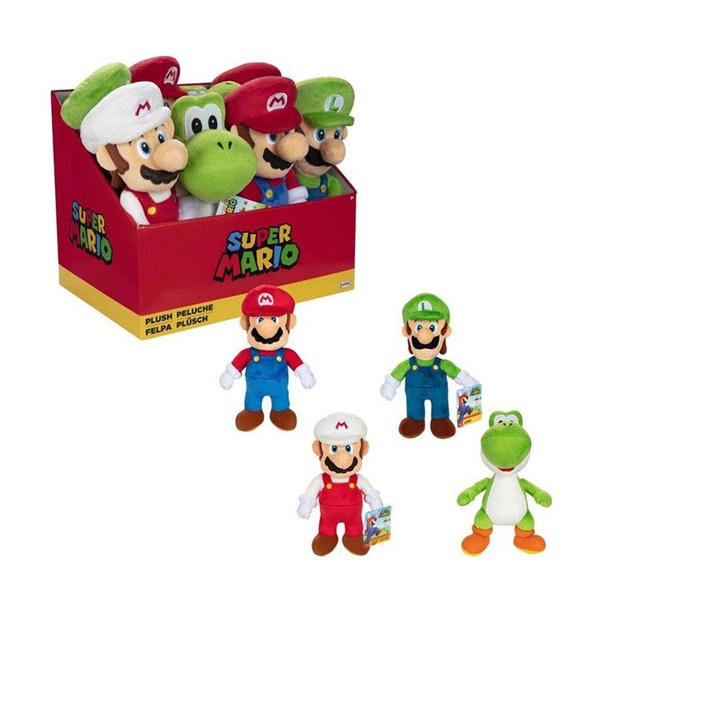 JAKKS PACIFIC Nintendo Super Mario assortimento peluche 23 cm BOX DA 8 PEZZI (serie differenti) Jakks Pacific