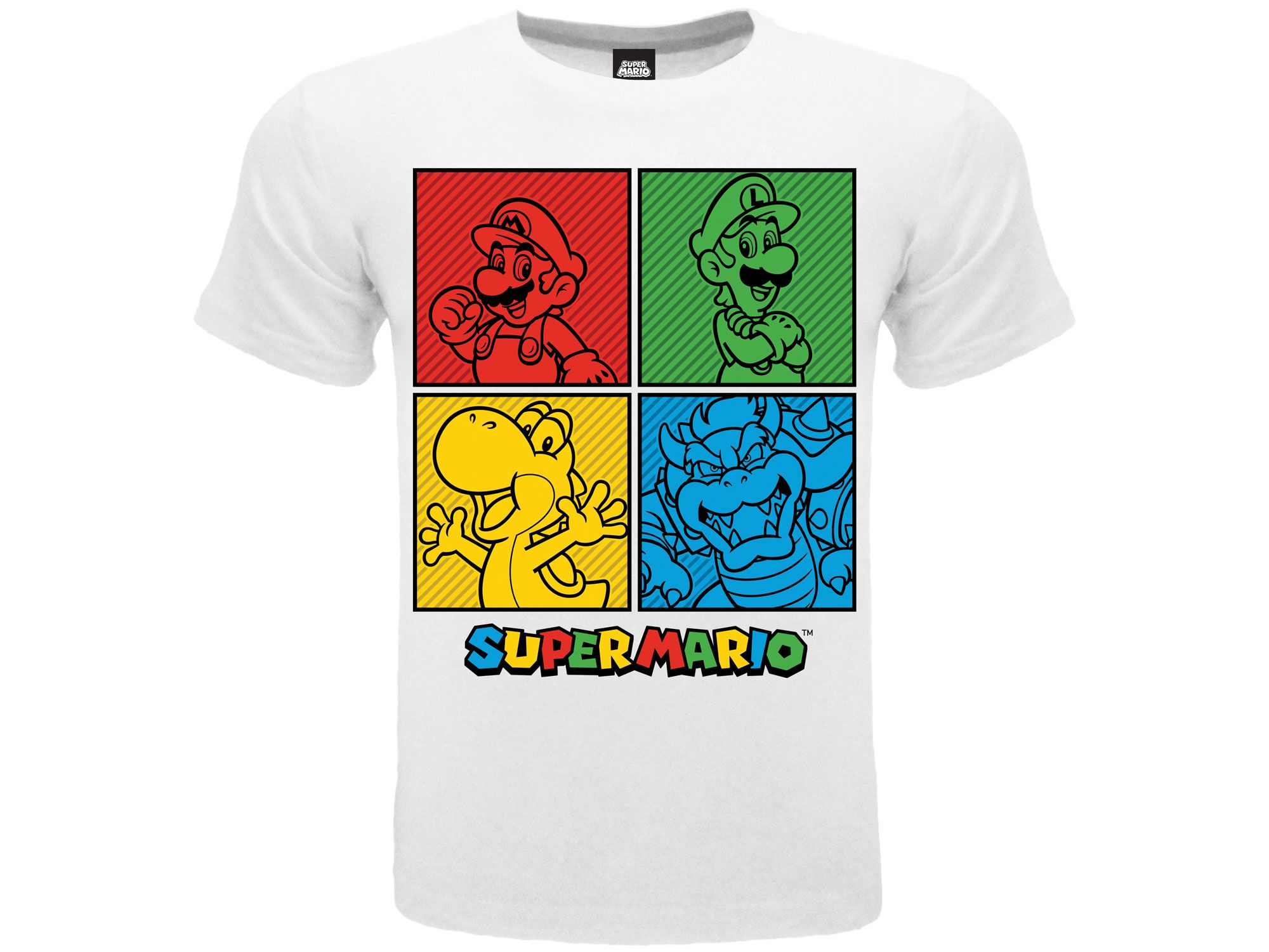 NINTENDO SUPER MARIO : PERSONAGGI T-SHIRT BIANCA 12/13 ANNI GED