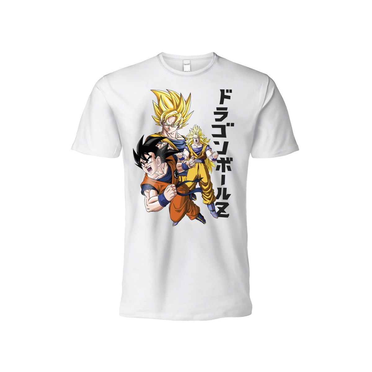 DRAGON BALL:  Goku S.Saiyan livello 1-2-3 T-Shirt  S bianca GED