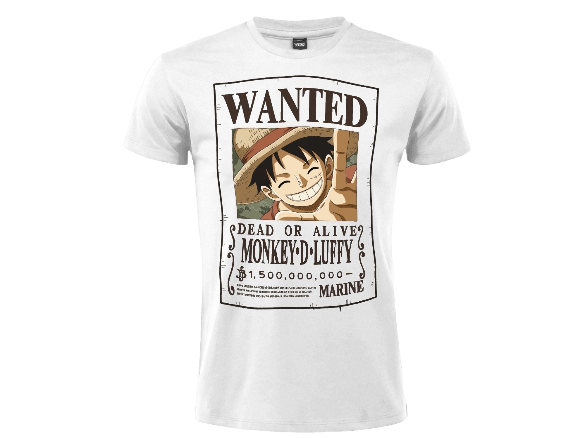T-Shirt One Piece - Wanted - Monkey D. Luffy L GED