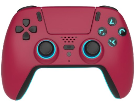 FREAKS AND GEEKS Wireless Bluetooth Controller for PS5- LED - Cherry Red Trade Invaders
