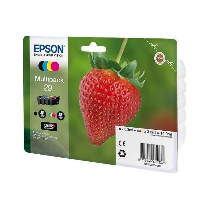 Epson Multipack 29 Fragola Conf.4cartucce - Disponibile in 3-4 giorni lavorativi