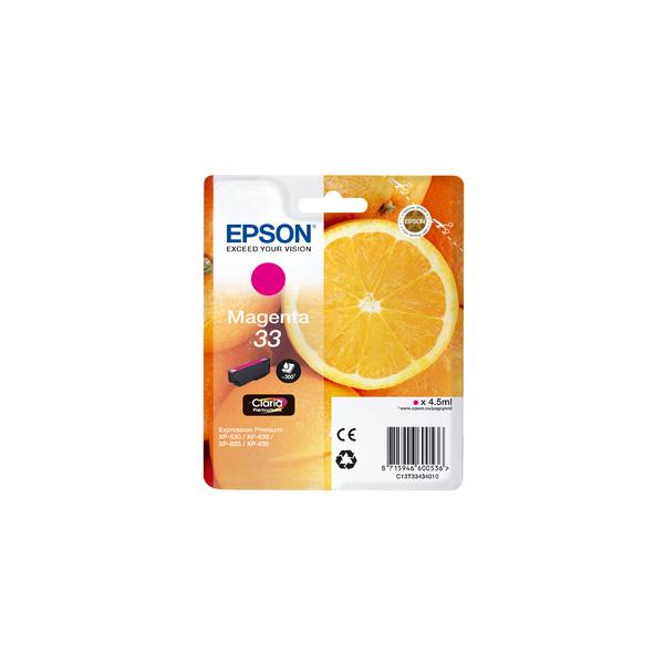 EPSON 33 CARTUCCIA MAGENTA IN BLISTER PER XP-530-630-635-830 300 PAG - Disponibile in 3-4 giorni lavorativi Epson