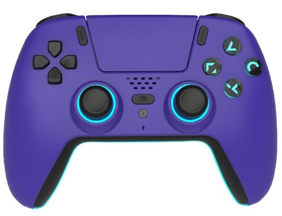 FREAKS AND GEEKS Wireless Bluetooth Controller for PS5- LED - Purple Trade Invaders