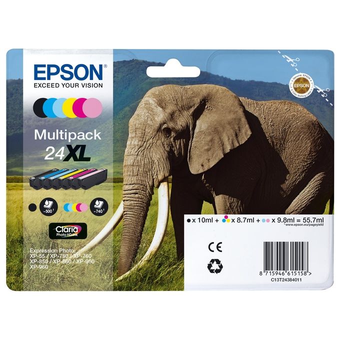 Epson T243840 Multipack 6 Carutcce Inchiostro Originali - Disponibile in 3-4 giorni lavorativi