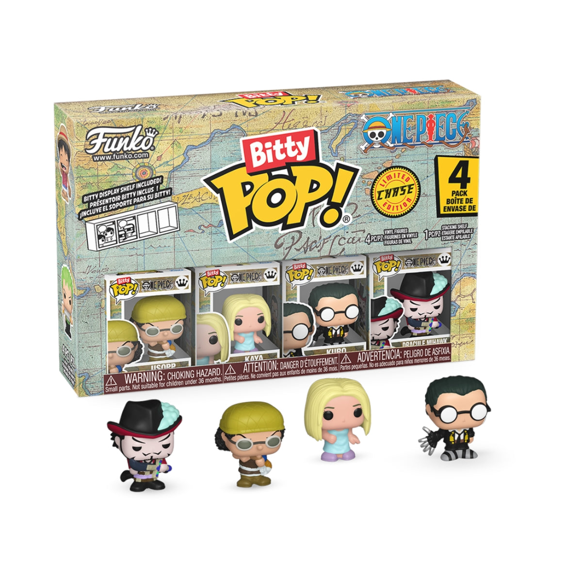 FUNKO Bitty POP: One Piece- Usopp 4pk - Disponibile in 2/3 giorni lavorativi Funko