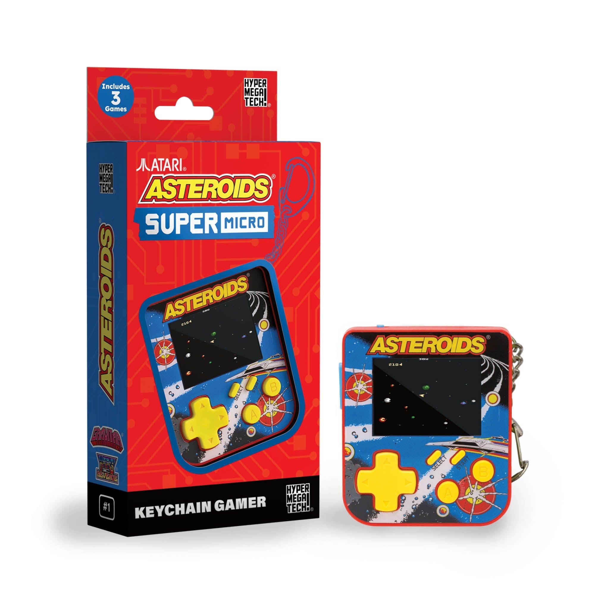 BLAZE Super Micro - Asteroids Keychain Gamer GED