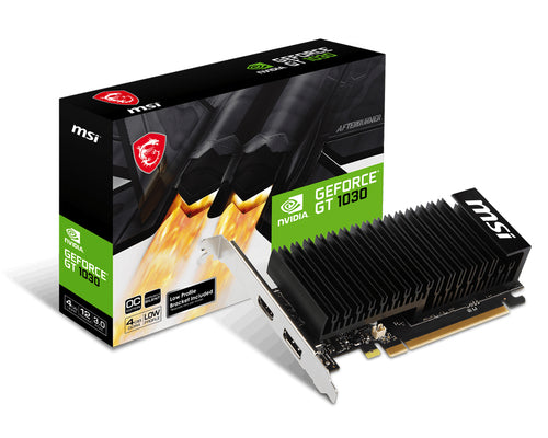 Scheda video GPU MSI GeForce GT 1030 4GHD4 LP OC - GF GT 1030 - 4 GB DDR4 - PCI Express 3.0 x16 (x4-Modus) - Consegna gratuita in circa 7 giorni lavorativi MSI