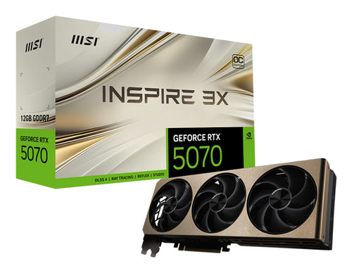 Scheda video GPU MSI GeForce RTX 5070 12G INSPIRE 3X OC - Consegna gratuita in circa 7 giorni lavorativi MSI