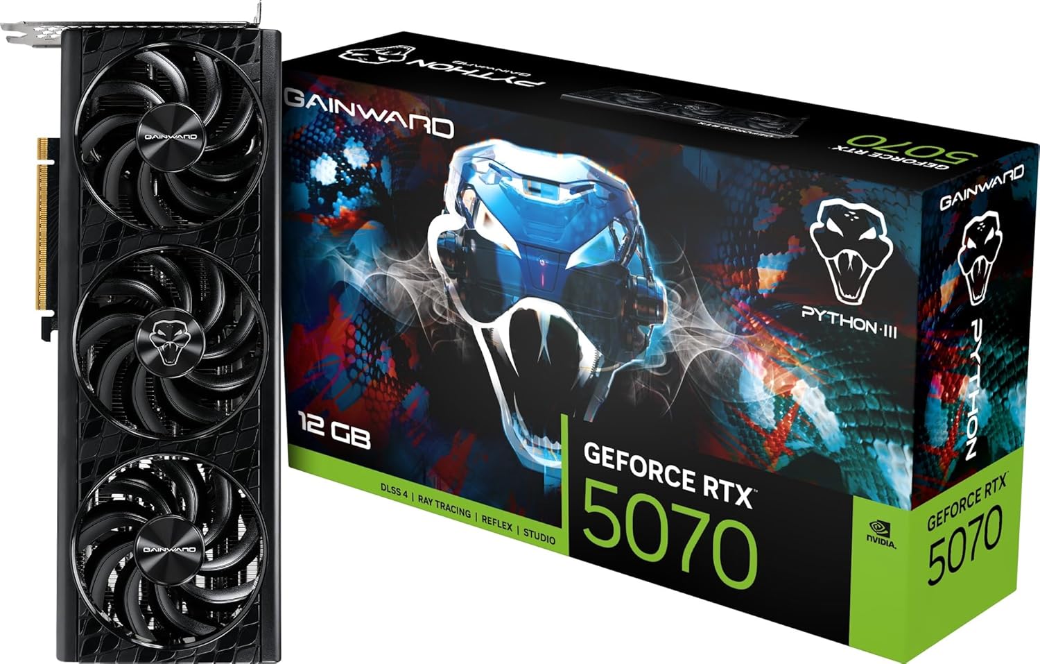 Scheda video GPU Gainward GeForce RTX 5070 Python III - Consegna gratuita in circa 7 giorni lavorativi Gainward