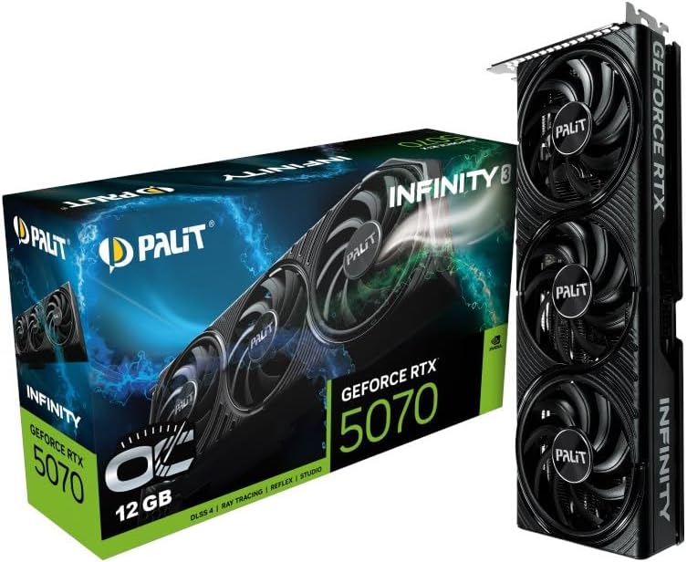 Scheda video GPU Palit GeForce RTX 5070 Infinity 3 OC - Consegna gratuita in circa 7 giorni lavorativi Palit