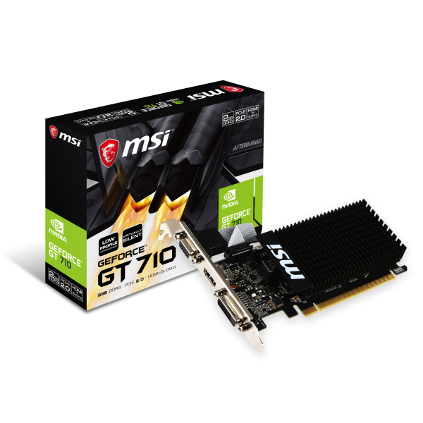Scheda Video MSI Nvidia GeForce GT 710 2GB GDDR3 Low Profile - Disponibile in 2-4 giorni lavorativi