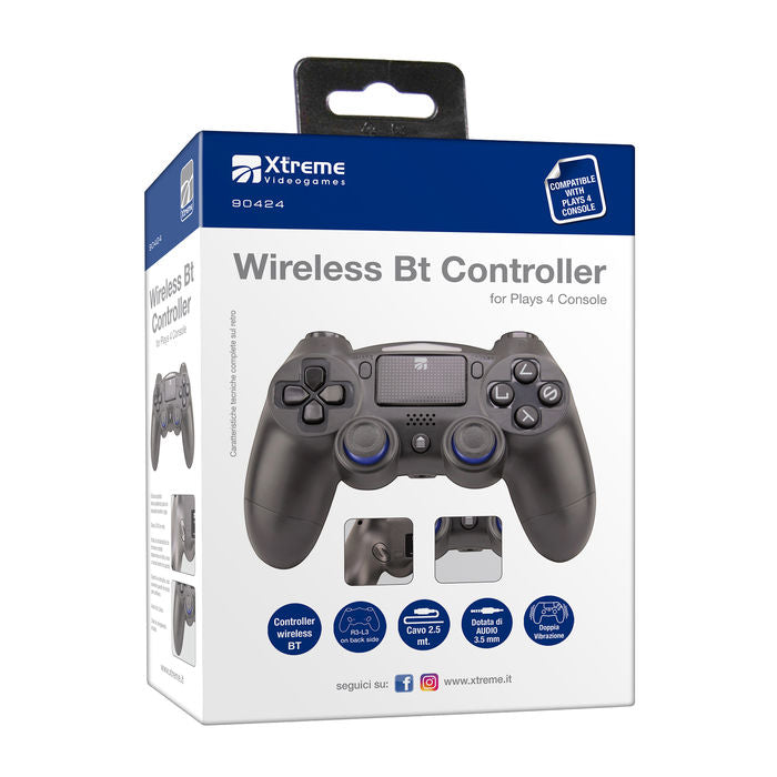 PS4 XTREME Playstation 4 Wireless BT Controller Black Accessori - Disponibile in 2/3 giorni lavorativi