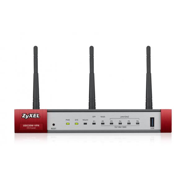 ZYXEL FIREWALL VPN SECURITY GATEWAY 20W, 1xWAN, 4xLAN, 1xSFP, 1xUSB, VPN: 10 IPSec/L2TP, 5 SSLVPN - Disponibile in 3-4 giorni lavorativi