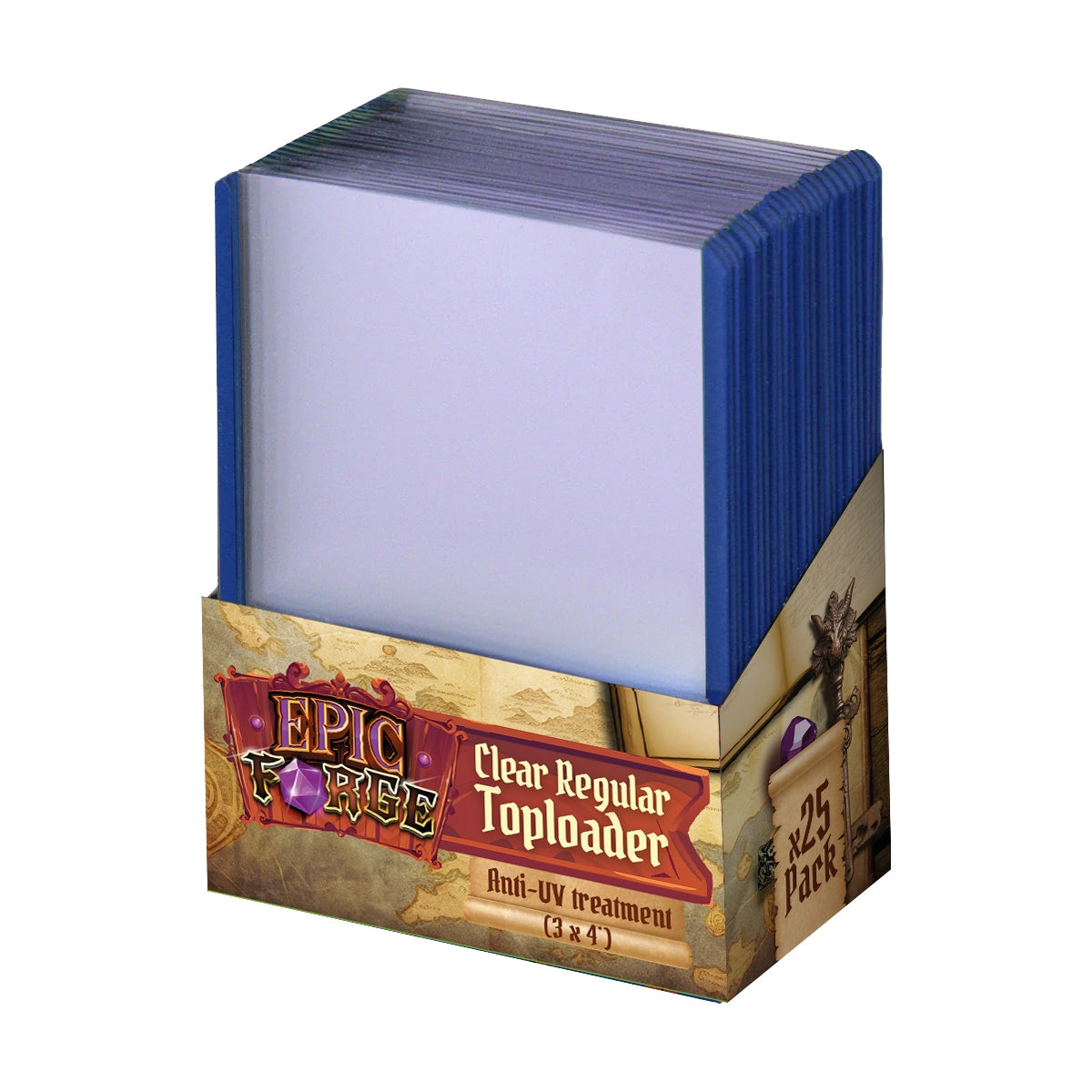 EPIC FORGE  Anti-UV Toploader (3*4 inches) - Clear Regular (25 pcs) - Disponibile in 2/3 giorni lavorativi Trade Invaders