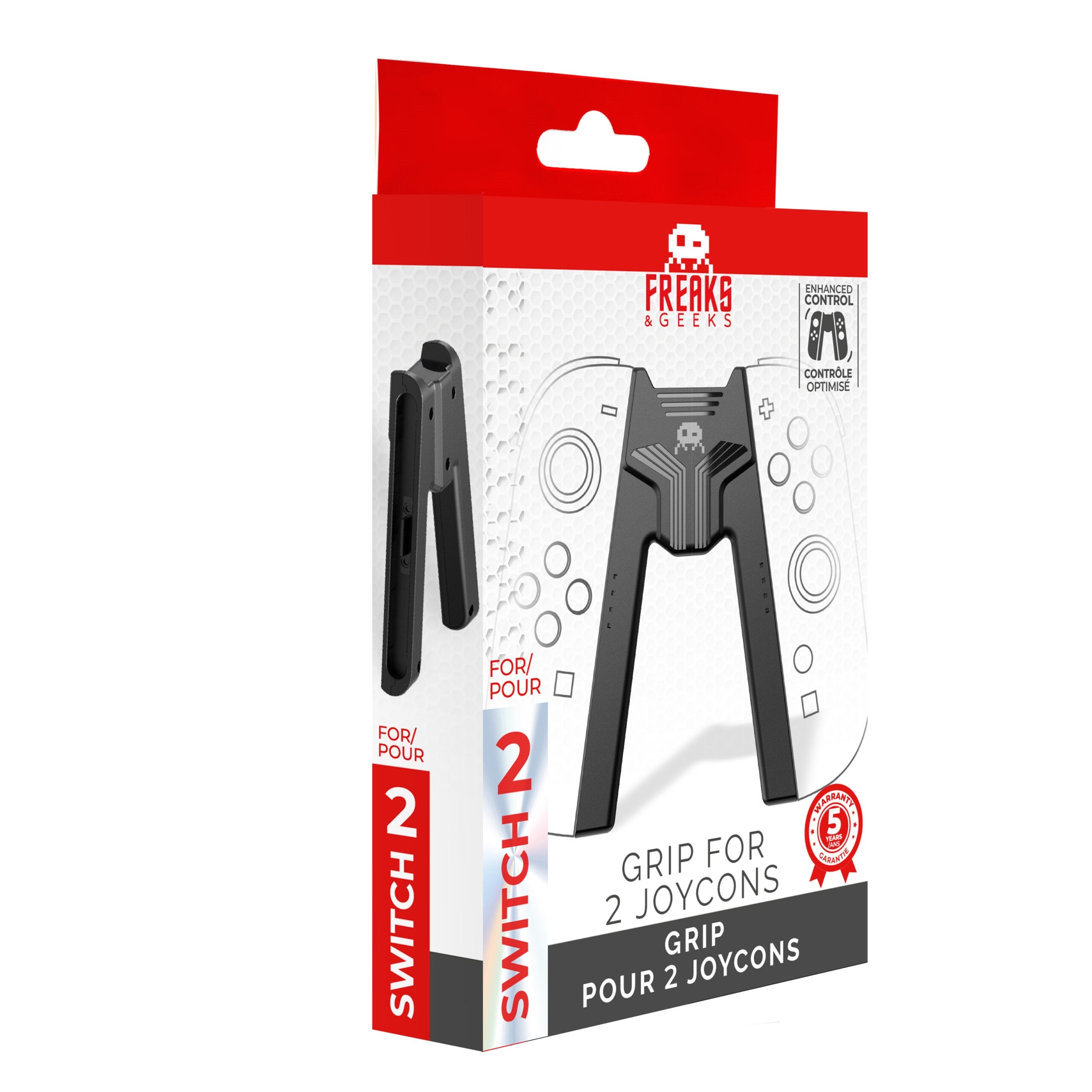Switch 2 FREAKS AND GEEKS Grip for 2 joycons Switch 2 - Black - Disponibile in 2/3 giorni lavorativi Trade Invaders