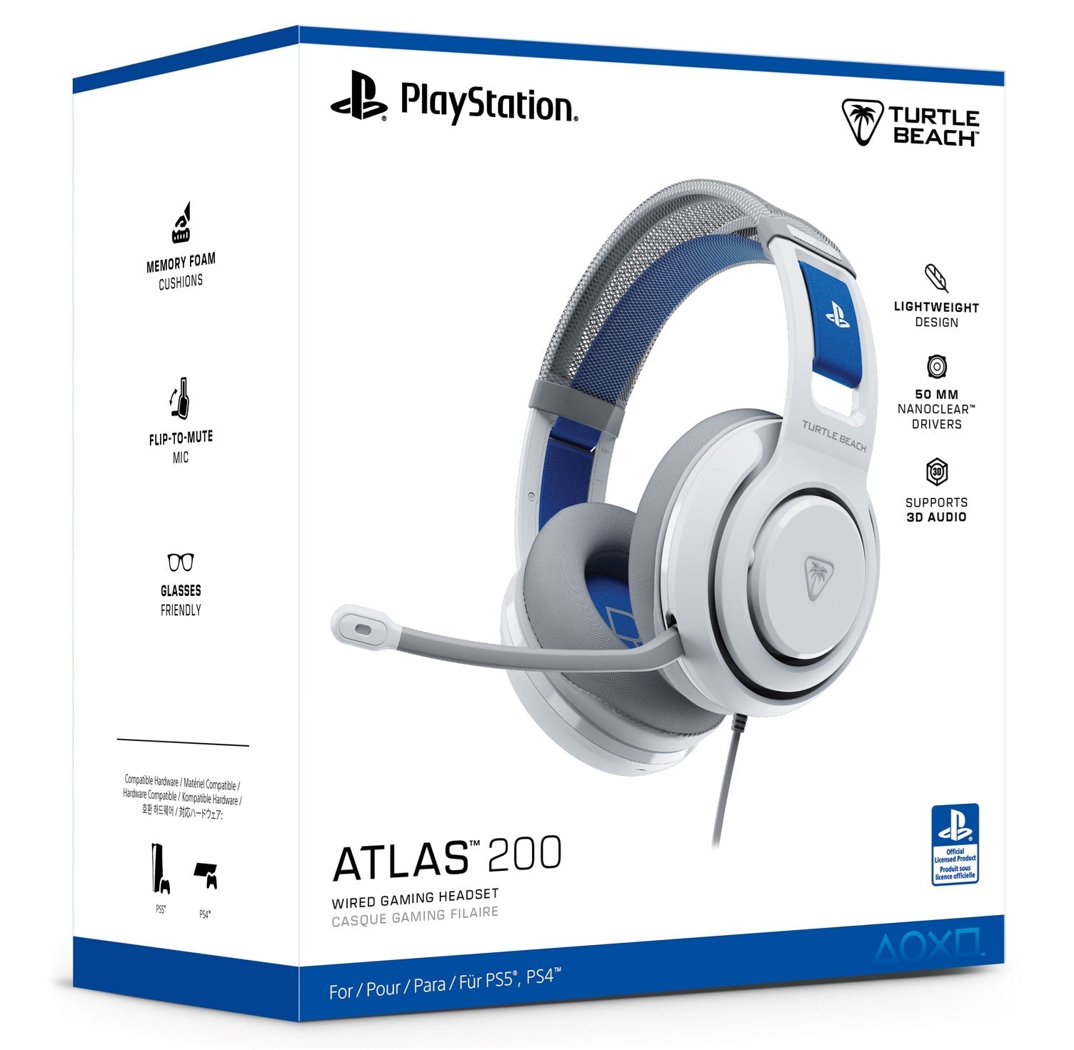 TURTLE BEACH Cuffie Gaming Atlas 200 PS White INT Turtle Beach