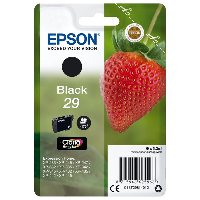 Epson Cart.inch nero Fragola Serie 29 - Disponibile in 3-4 giorni lavorativi