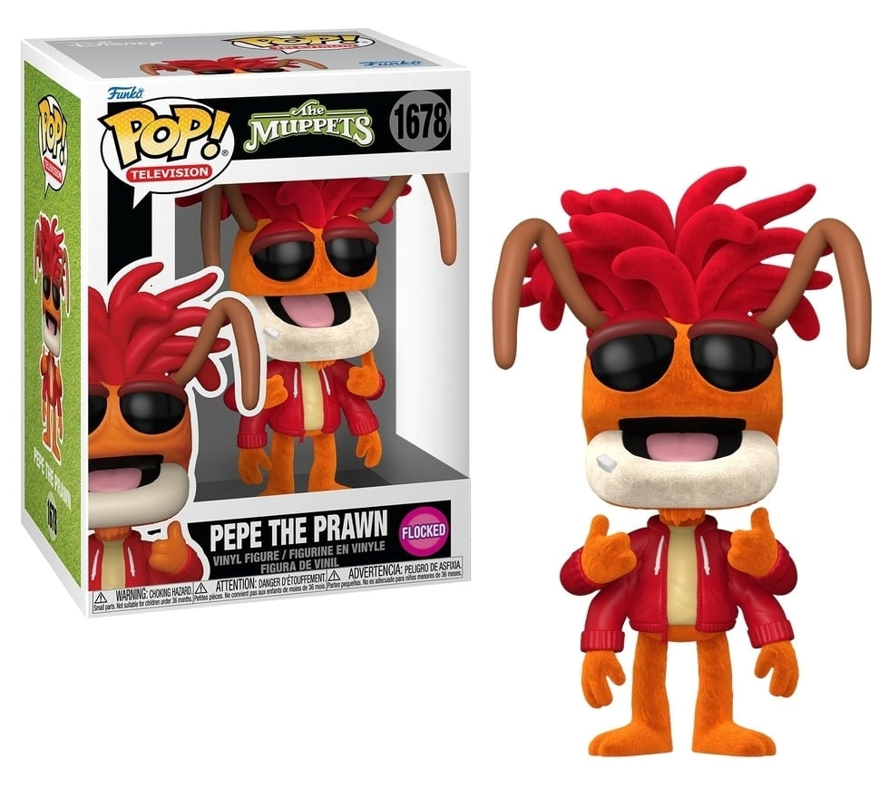 FUNKO POP Television Muppets -1678 Pepe The Prawn (Flocked) 9cm Funko
