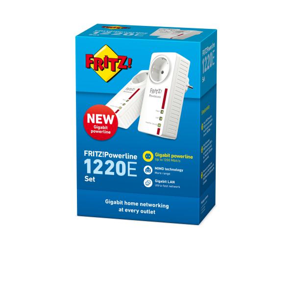 AVM FRITZ! POWERLINE 1220E SET INTERNATIONAL - Disponibile in 3-4 giorni lavorativi